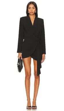 ASTR The Label Black Blazer Mini Dress Wrap Tie NWT Size S